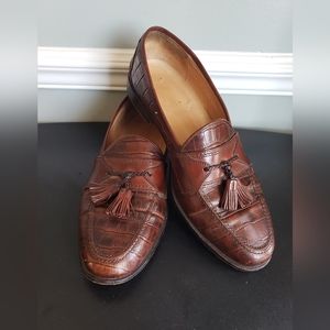 Johnson and Murphy Celini Brown Leather Tassel Loafers size 10.5